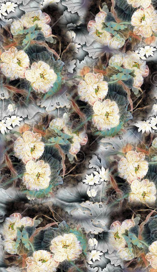 荷花印花华亿平台图片