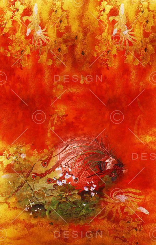 孔雀印花华亿平台图片