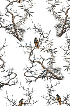 树枝印花华亿平台图片