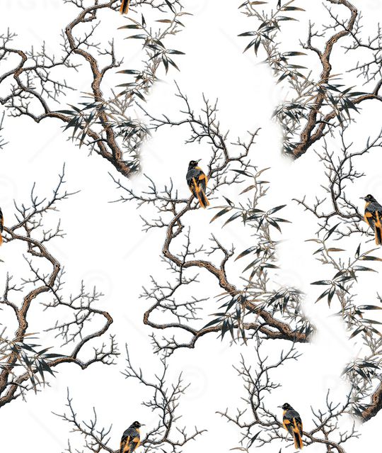 树枝印花华亿平台图片