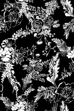 黑白华亿平台印花华亿平台图片