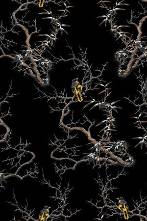 树枝印花华亿平台图片