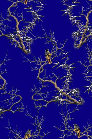 树枝印花华亿平台图片