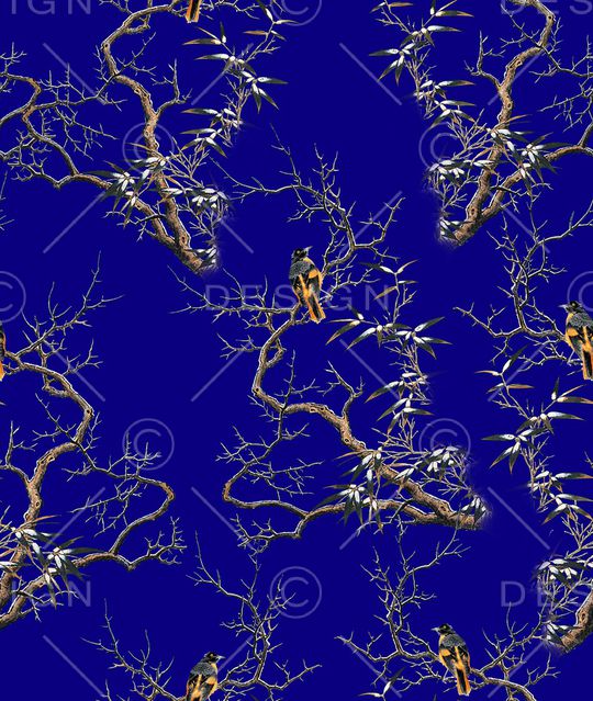 树枝印花华亿平台图片