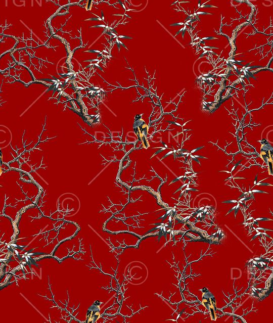 树枝印花华亿平台图片