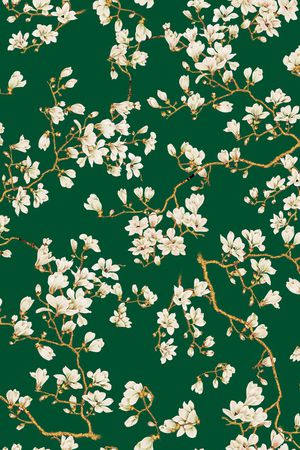 手绘花卉印花华亿平台图片