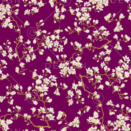 手绘花卉印花华亿平台图片