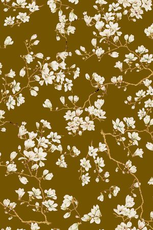 手绘花卉印花华亿平台图片