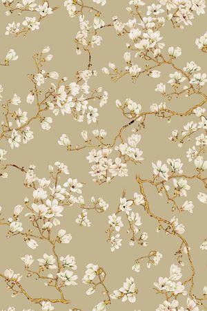 手绘花卉印花华亿平台图片