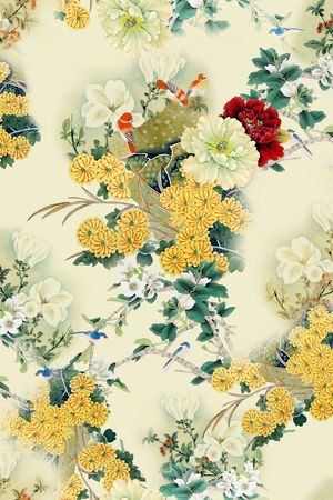 菊花印花华亿平台图片