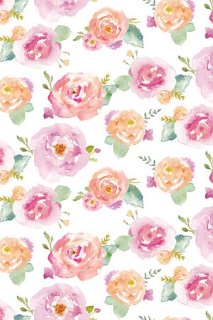 手绘花卉印花华亿平台图片