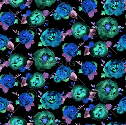 手绘花卉印花华亿平台图片