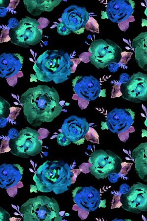 手绘花卉印花华亿平台图片