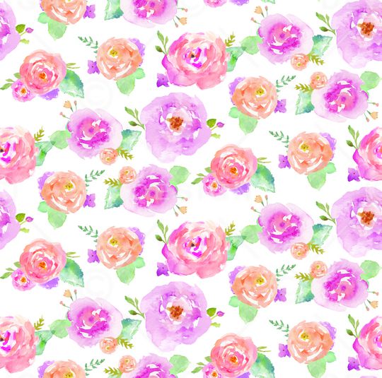 手绘花卉印花华亿平台图片