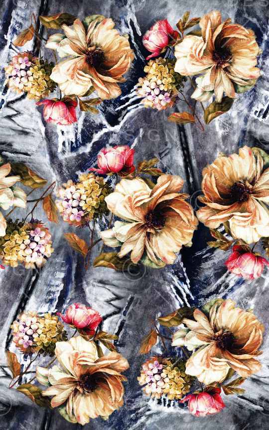 花卉印花华亿平台图片