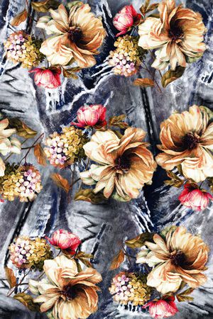 花卉印花华亿平台图片