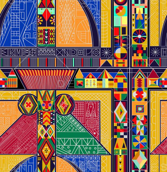 七巧板印花华亿平台图片