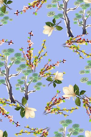 手绘花卉印花华亿平台图片