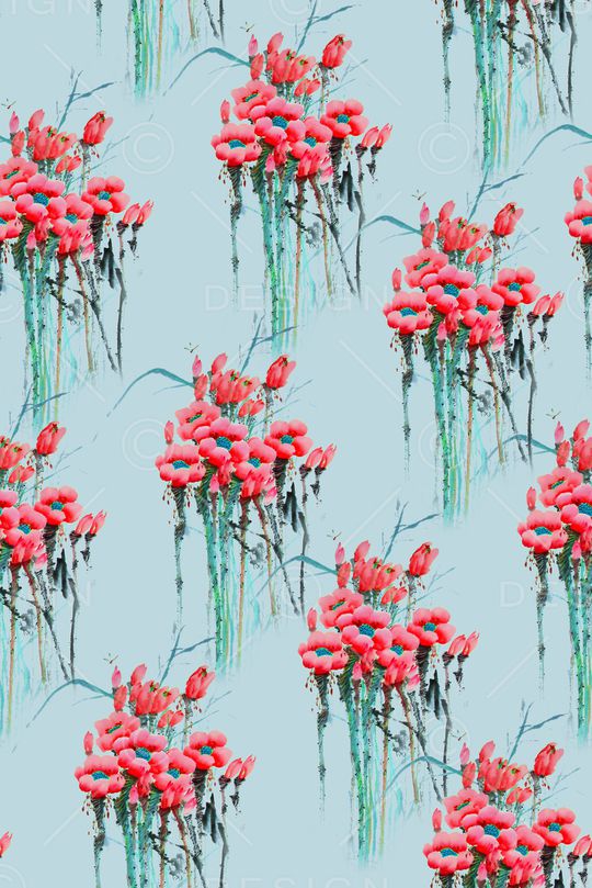 花卉印花华亿平台图片