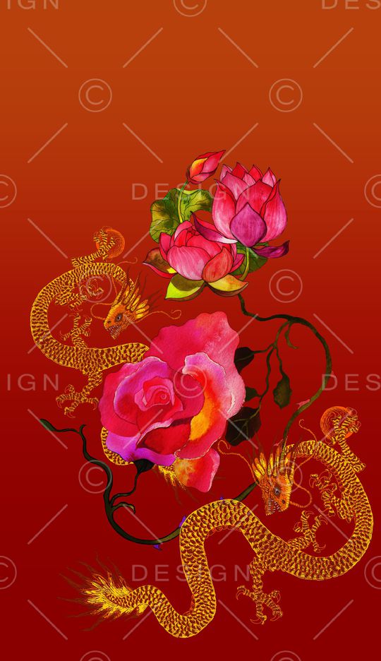 花卉印花华亿平台图片