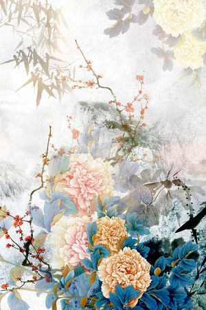 梅花印花华亿平台图片