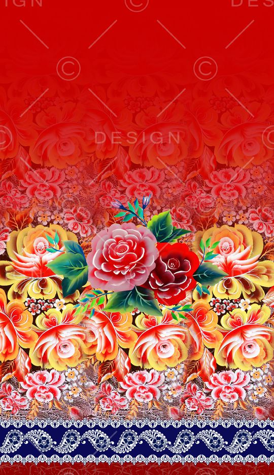 花卉印花华亿平台图片