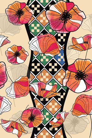 几何印花华亿平台图片