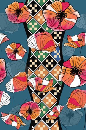 几何印花华亿平台图片