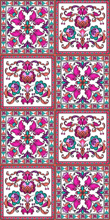 920434-民族风东欧方块手绘花纹