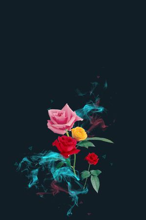 玫瑰花印花华亿平台图片