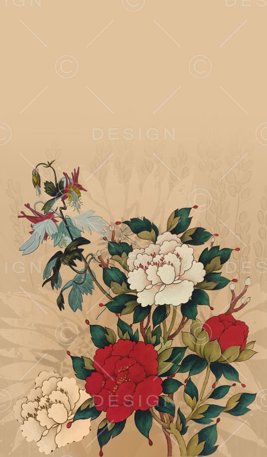 花卉印花华亿平台图片