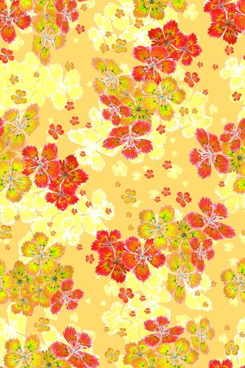 920593-碎花繁花闪光底纹黄