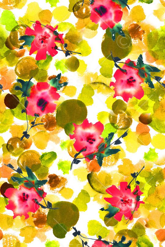 花卉印花华亿平台图片