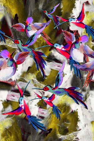 鸟印花华亿平台图片