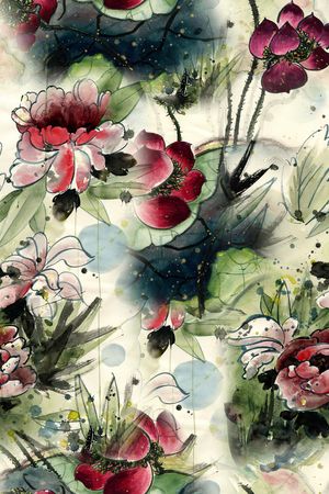 中国风印花印花华亿平台图片