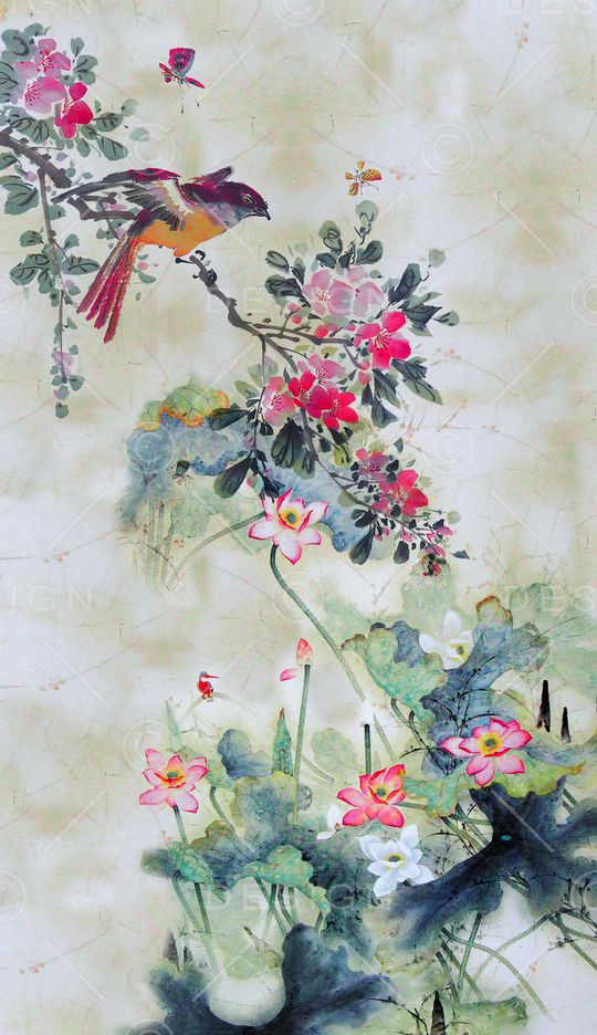 花卉印花华亿平台图片