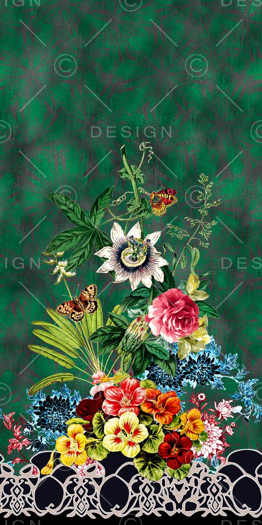 花卉印花华亿平台图片