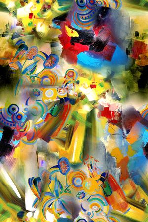 抽象印花华亿平台图片