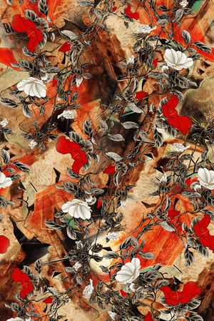 花卉印花华亿平台图片