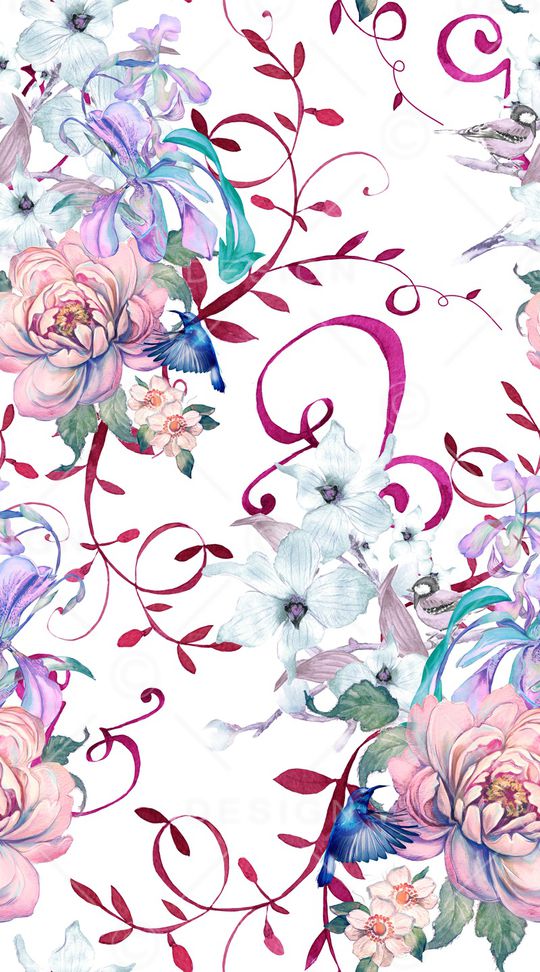 花卉印花华亿平台图片