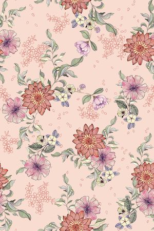 花卉印花华亿平台图片