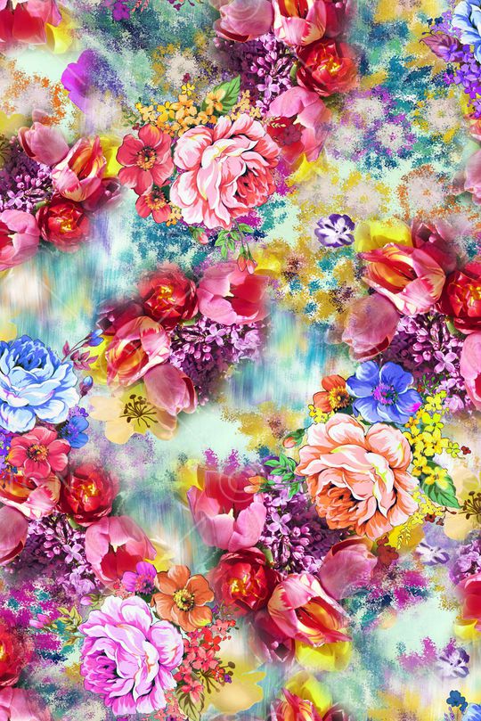 花卉印花华亿平台图片