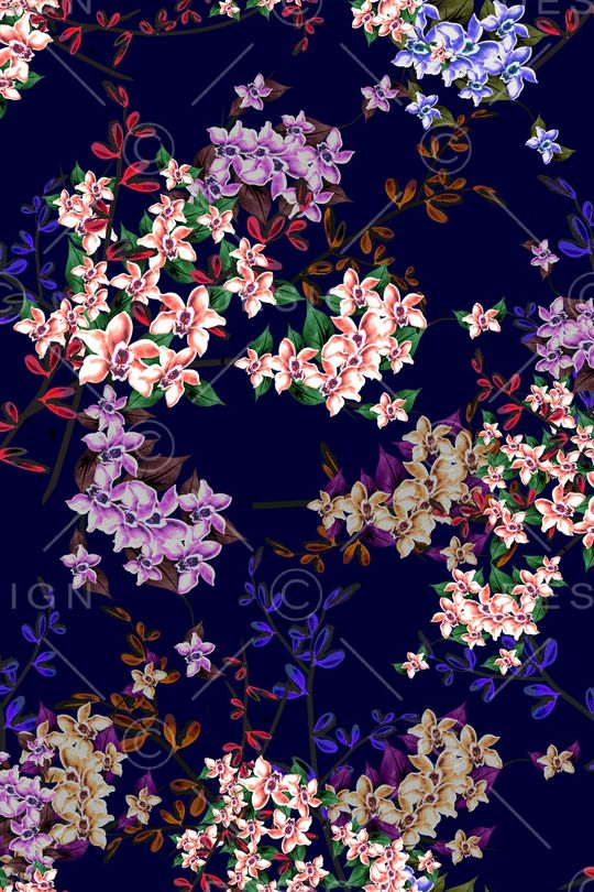 花卉印花华亿平台图片