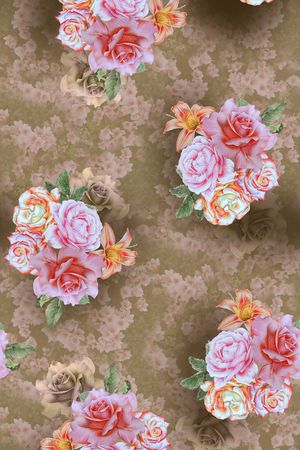 满版散花印花华亿平台图片