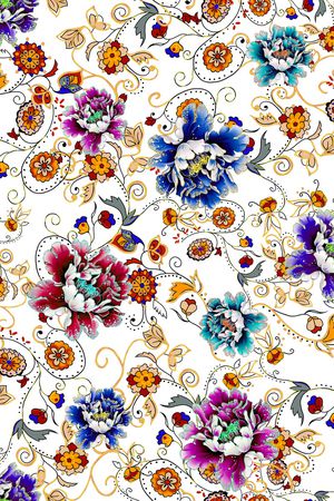 花卉印花华亿平台图片