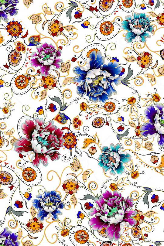 花卉印花华亿平台图片