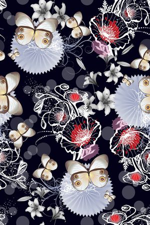 蝴蝶印花华亿平台图片