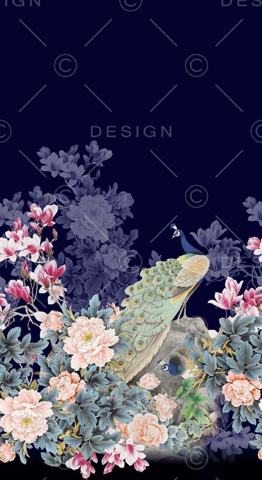 玉兰花印花华亿平台图片