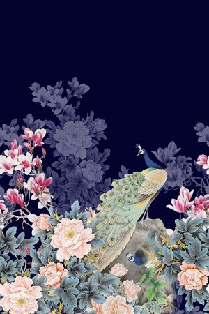 玉兰花印花华亿平台图片