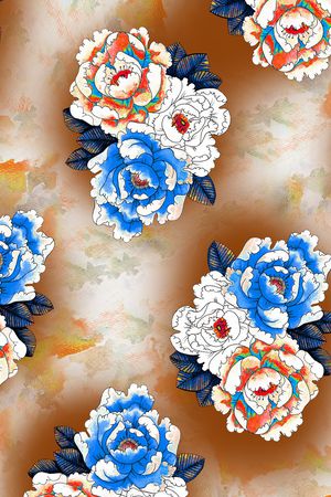 花卉印花华亿平台图片